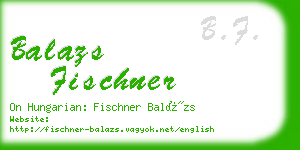 balazs fischner business card